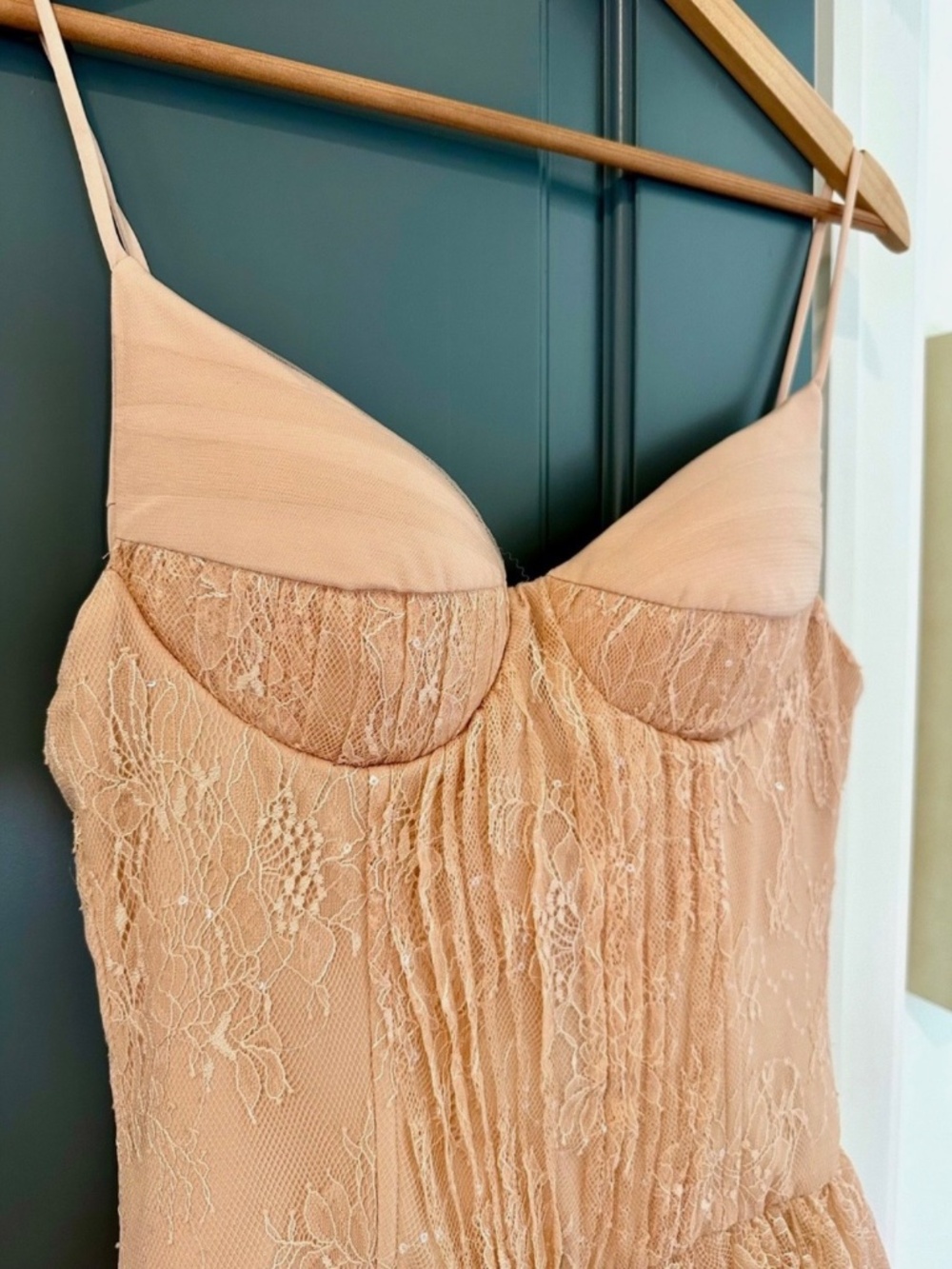 NWT Mew Mew's Pavora Spaghetti Lace Maxi Dress, Size Small - Picture 5 of 12